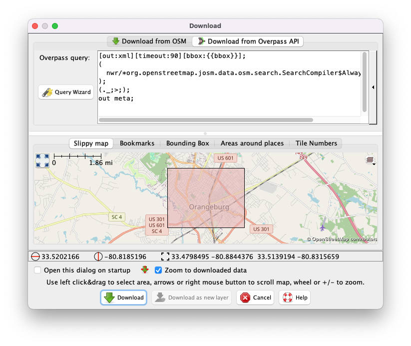 Help/Action/Download – JOSM